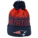 bonnet-bleu-marine-et-orange-avec-pompom-cuff-sport-new-england-patriots-nfl-new-era