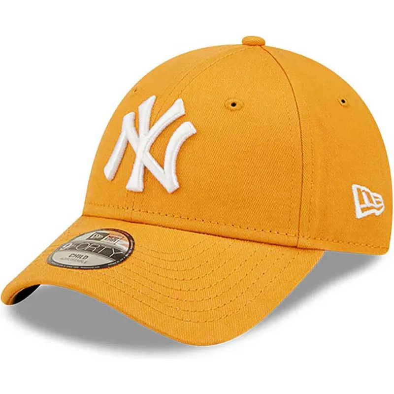 petten-gebogen-oranje-verstelbare-band-voor-kinderen-9forty-league-essential-van-new-york-yankees-mlb-van-new-era
