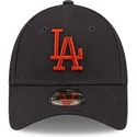 petten-gebogen-marineblauw-verstelbare-band-voor-kinderen-marron-9forty-league-essential-van-los-angeles-dodgers-mlb-van-new-era