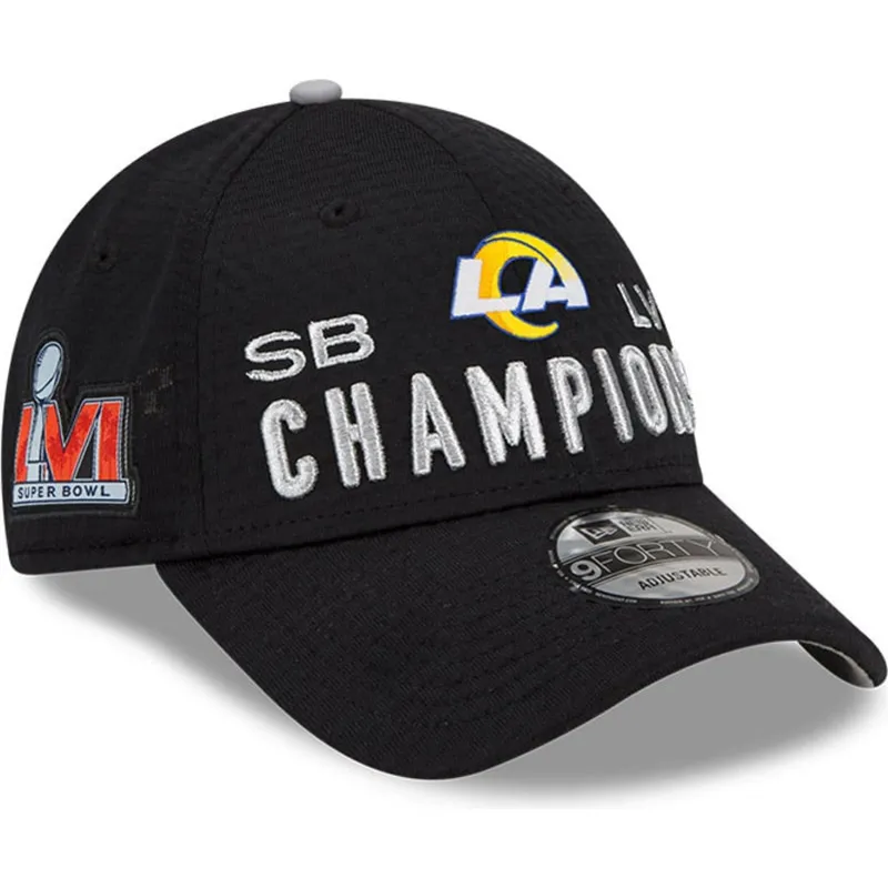justerbar-svart-bojd-keps-9forty-super-bowl-champions-lvi-2022-los-angeles-rams-nfl-fran-new-era