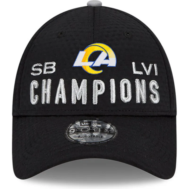 justerbar-svart-bojd-keps-9forty-super-bowl-champions-lvi-2022-los-angeles-rams-nfl-fran-new-era