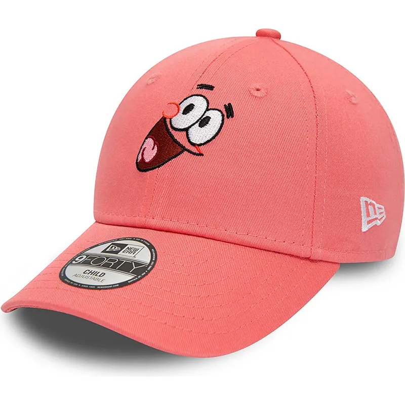 petten-gebogen-roze-verstelbare-band-voor-kinderen-9forty-van-patricio-estrella-bob-esponja-van-new-era