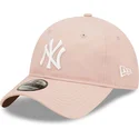 petten-gebogen-roze-verstelbaar-9twenty-league-essential-van-new-york-yankees-mlb-van-new-era