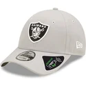 petten-gebogen-grijs-verstelbaar-9forty-repreve-van-las-vegas-raiders-nfl-van-new-era