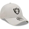 petten-gebogen-grijs-verstelbaar-9forty-repreve-van-las-vegas-raiders-nfl-van-new-era