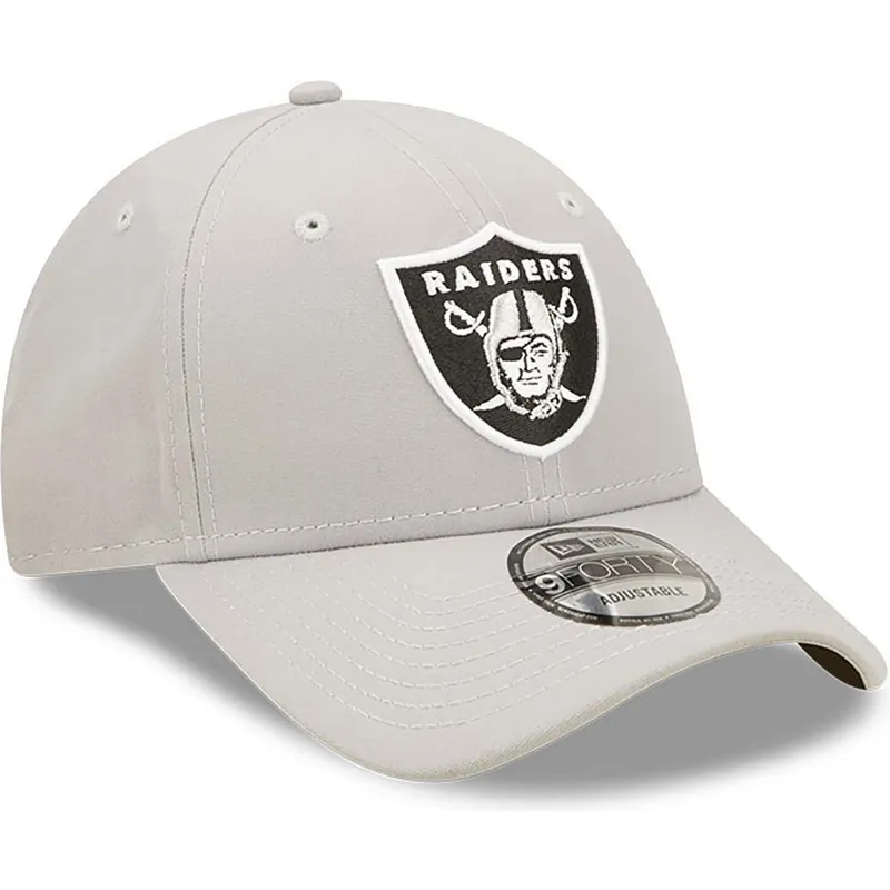 petten-gebogen-grijs-verstelbaar-9forty-repreve-van-las-vegas-raiders-nfl-van-new-era