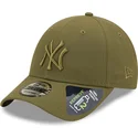 petten-gebogen-groen-snapback-9forty-repreve-van-new-york-yankees-mlb-van-new-era