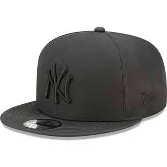 Gorra plana negra snapback con logo negro 9FIFTY Gore-Tex de New York Yankees MLB de New Era