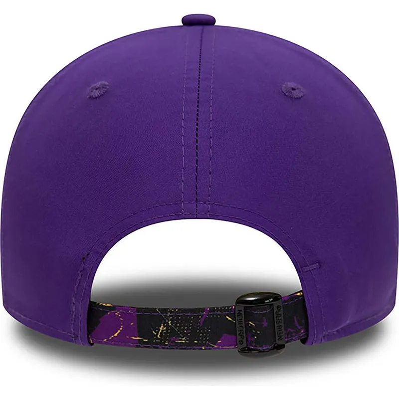 petten-gebogen-paars-verstelbaar-9forty-print-infill-van-los-angeles-lakers-nba-van-new-era