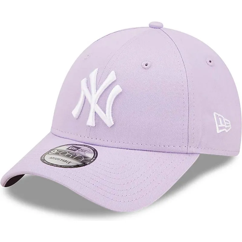 petten-gebogen-paars-verstelbare-band-9forty-league-essential-van-new-york-yankees-mlb-van-new-era