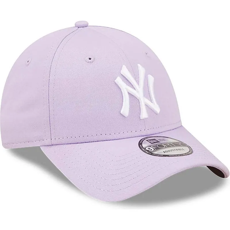 petten-gebogen-paars-verstelbare-band-9forty-league-essential-van-new-york-yankees-mlb-van-new-era