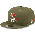 petten-plat-groen-snapback-9fifty-flower-van-los-angeles-dodgers-mlb-van-new-era