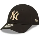 petten-gebogen-zwart-verstelbare-band-voor-kinderen-pequeno-9forty-league-essential-van-new-york-yankees-mlb-van-new-era