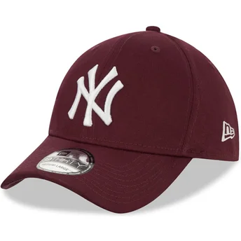 petten-gebogen-rood-aangepast-granate-39thirty-league-essential-van-new-york-yankees-mlb-van-new-era