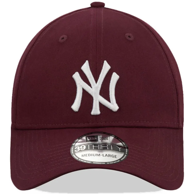 petten-gebogen-rood-aangepast-granate-39thirty-league-essential-van-new-york-yankees-mlb-van-new-era