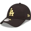 petten-gebogen-zwart-verstelbare-band-9forty-league-essential-van-los-angeles-dodgers-mlb-van-new-era