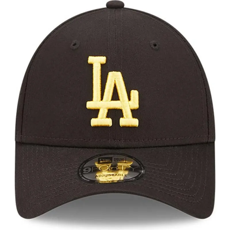 petten-gebogen-zwart-verstelbare-band-9forty-league-essential-van-los-angeles-dodgers-mlb-van-new-era