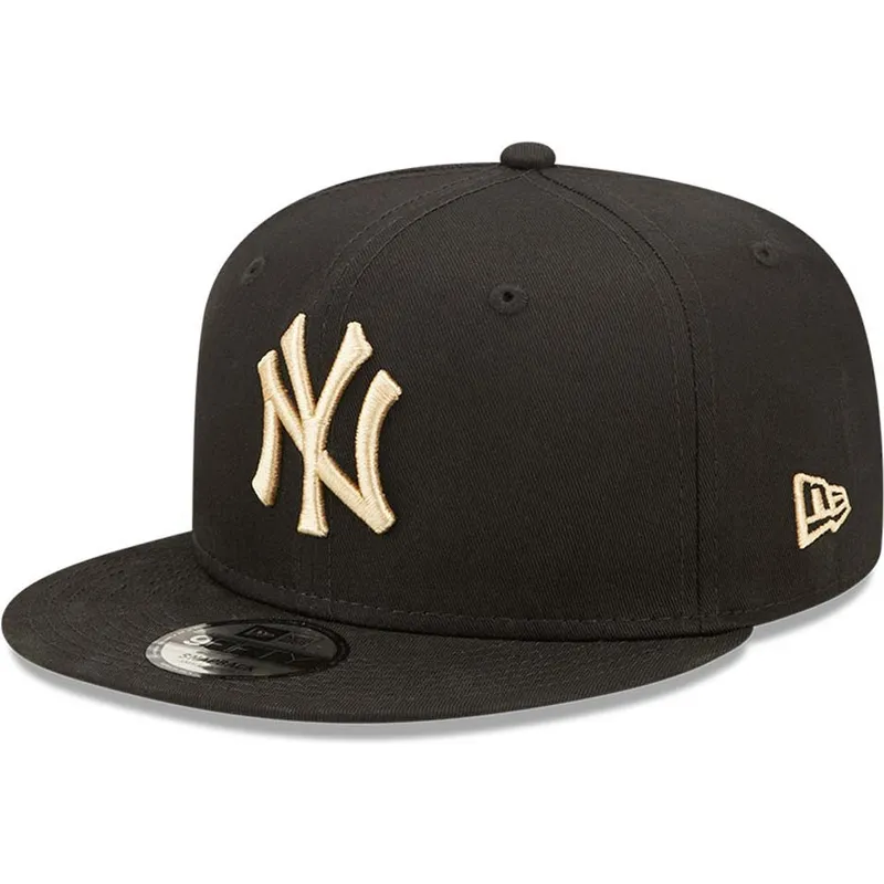 petten-plat-zwart-snapback-9fifty-league-essential-van-new-york-yankees-mlb-van-new-era