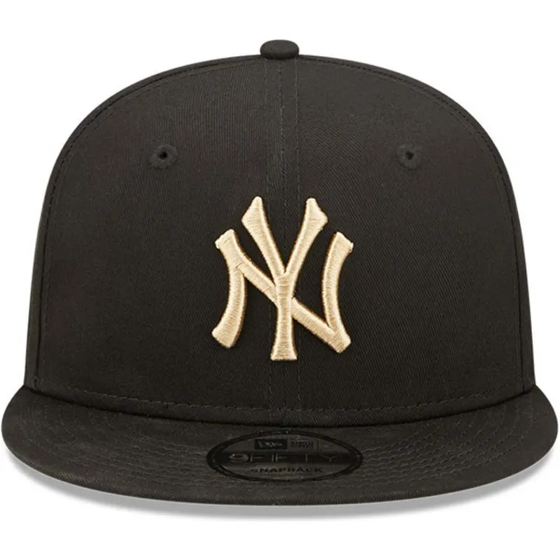 petten-plat-zwart-snapback-9fifty-league-essential-van-new-york-yankees-mlb-van-new-era
