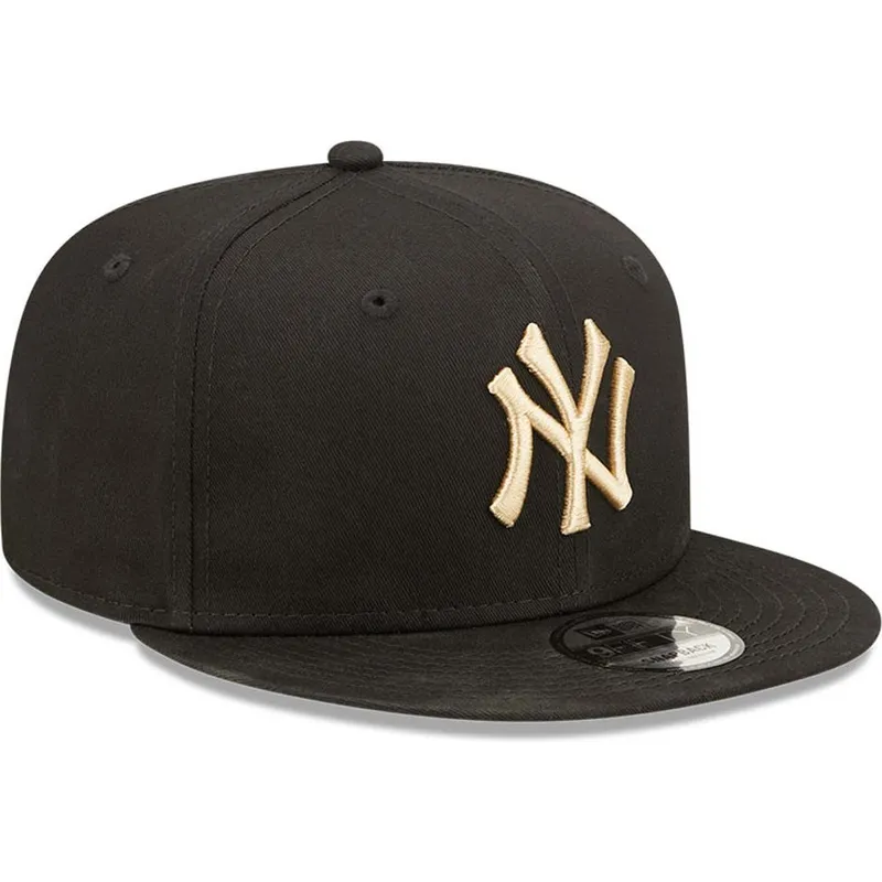 petten-plat-zwart-snapback-9fifty-league-essential-van-new-york-yankees-mlb-van-new-era