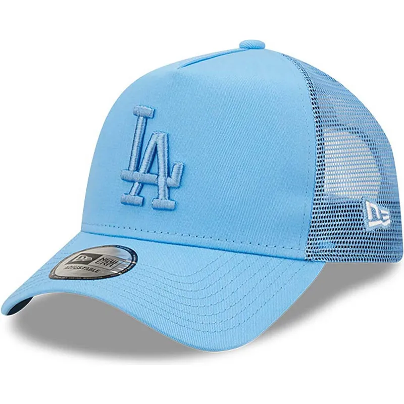 petten-gebogen-blauw-snapback-a-frame-tonal-mesh-van-los-angeles-dodgers-mlb-van-new-era
