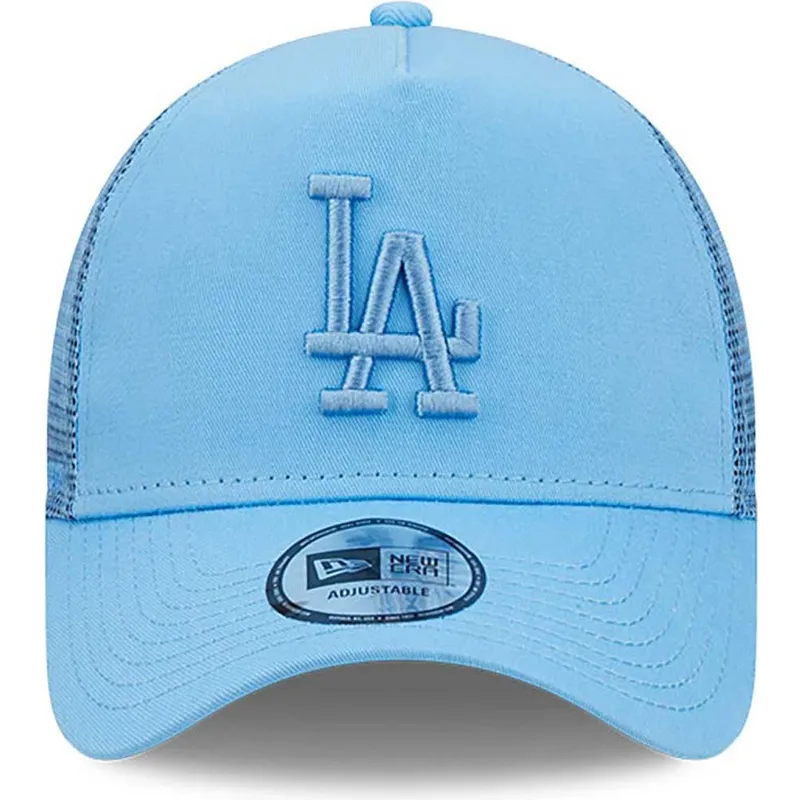 petten-gebogen-blauw-snapback-a-frame-tonal-mesh-van-los-angeles-dodgers-mlb-van-new-era