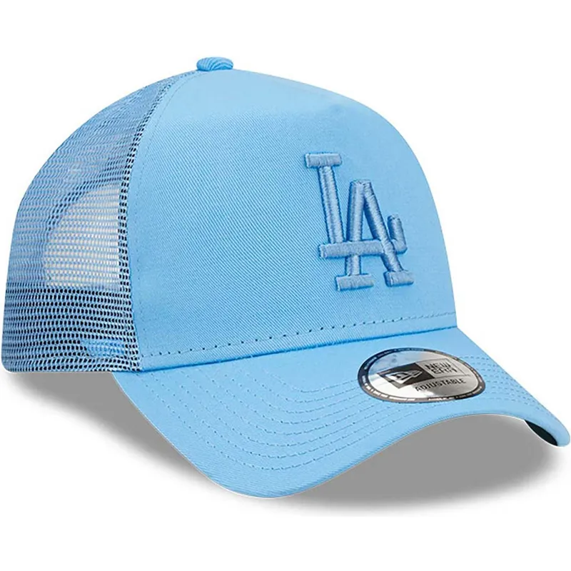 petten-gebogen-blauw-snapback-a-frame-tonal-mesh-van-los-angeles-dodgers-mlb-van-new-era