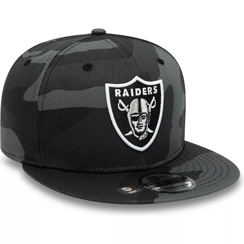 Gorra plana negra snapback 9FIFTY Essential de Las Vegas Raiders NFL de New  Era