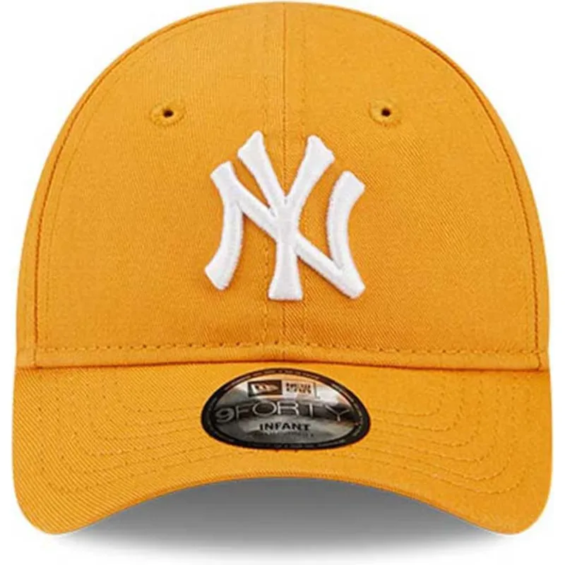 petten-gebogen-oranje-verstelbaar-voor-kinderen-9forty-league-essential-van-new-york-yankees-mlb-van-new-era