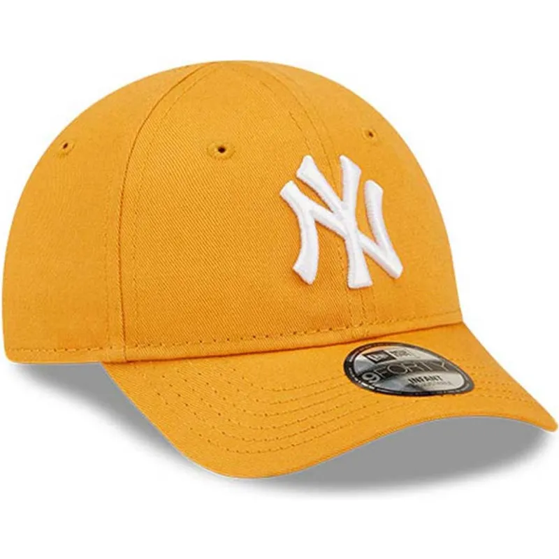 petten-gebogen-oranje-verstelbaar-voor-kinderen-9forty-league-essential-van-new-york-yankees-mlb-van-new-era