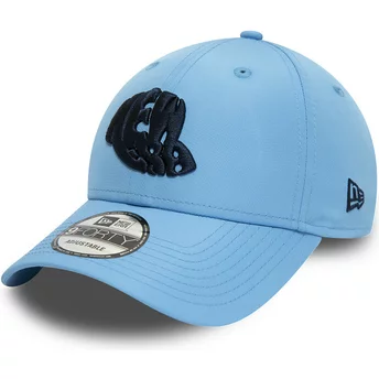 New Era Curved Brim 9FORTY Historic Logo Blue Adjustable Cap