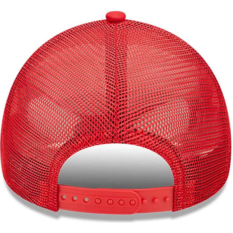 petten-gebogen-rood-snapback-a-frame-tonal-mesh-van-new-york-yankees-mlb-van-new-era