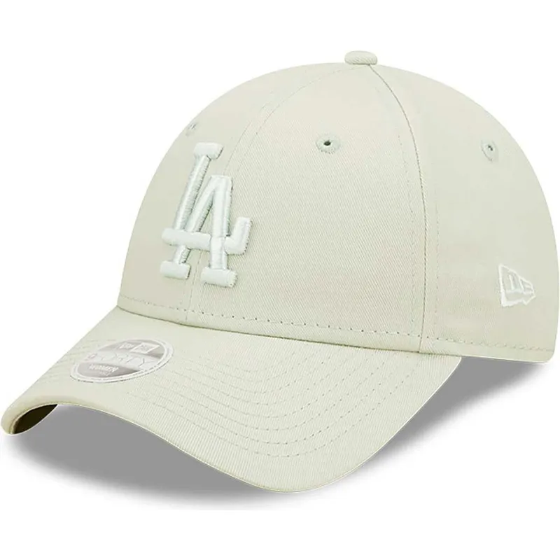 petten-gebogen-groen-verstelbaar-9forty-league-essential-van-los-angeles-dodgers-mlb-van-new-era