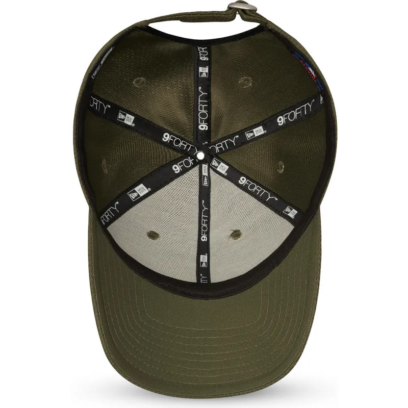 petten-gebogen-groen-verstelbaar-9forty-diamond-era-van-new-york-yankees-mlb-van-new-era