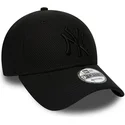 casquette-courbee-noire-ajustable-avec-logo-noir-9forty-diamond-era-new-york-yankees-mlb-new-era