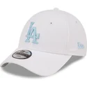 petten-gebogen-wit-verstelbaar-voor-kinderen-9forty-league-essential-van-los-angeles-dodgers-mlb-van-new-era