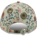 new-era-curved-brim-women-9forty-all-over-print-floral-new-york-yankees-mlb-beige-adjustable-cap