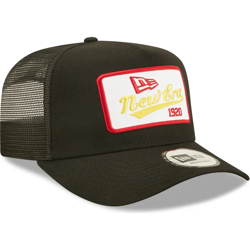 petten-gebogen-zwart-snapback-1920-a-frame-state-patch-van-new-era petten-gebogen-zwart-snapback-1920-a-frame-state-patch-van-new-era