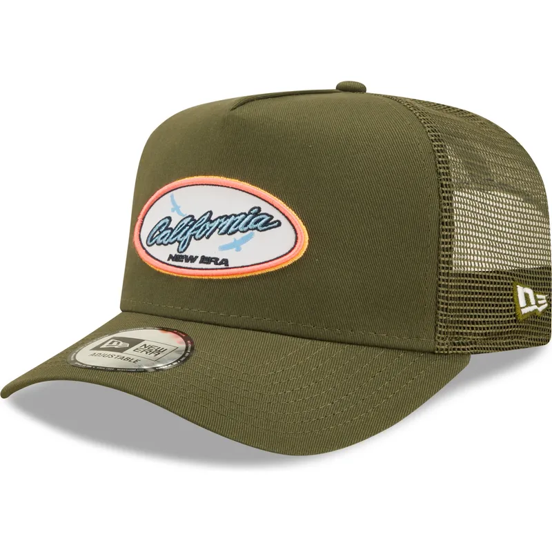 petten-gebogen-groen-snapback-california-a-frame-oval-state-van-new-era