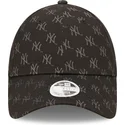 casquette-courbee-noire-ajustable-pour-femme-9forty-monogram-new-york-yankees-mlb-new-era