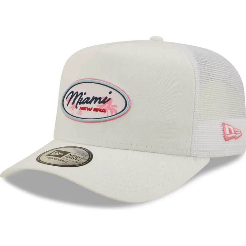 petten-gebogen-wit-snapback-miami-a-frame-oval-state-van-new-era petten-gebogen-wit-snapback-miami-a-frame-oval-state-van-new-era
