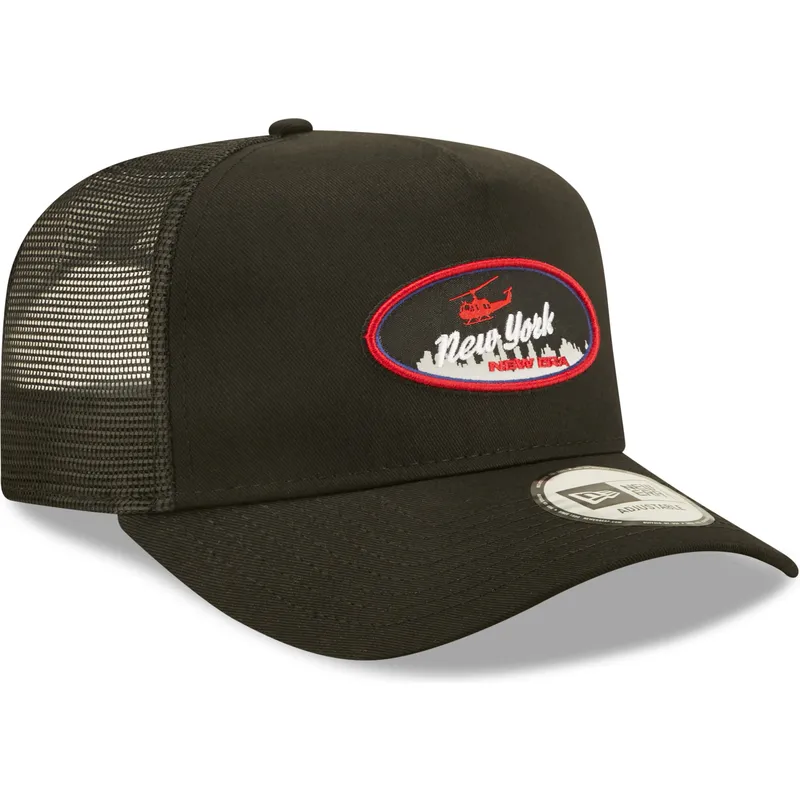 petten-gebogen-zwart-snapback-new-york-a-frame-oval-state-van-new-era petten-gebogen-zwart-snapback-new-york-a-frame-oval-state-van-new-era