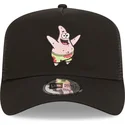 casquette-trucker-noire-a-frame-patrick-etoile-mer-bob-l-eponge-new-era