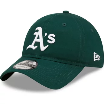 Gorra curva verde ajustable 9TWENTY League Essential de Oakland Athletics MLB de New Era