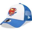 petten-gebogen-blauw-snapback-voor-kinderen-a-frame-van-superman-dc-comics-van-new-era
