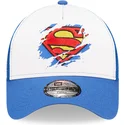 petten-gebogen-blauw-snapback-voor-kinderen-a-frame-van-superman-dc-comics-van-new-era