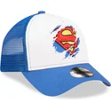 petten-gebogen-blauw-snapback-voor-kinderen-a-frame-van-superman-dc-comics-van-new-era