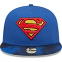 petten-plat-blauw-snapback-voor-kinderen-9fifty-van-superman-dc-comics-van-new-era