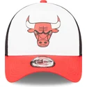 petten-gebogen-rood-snapback-a-frame-team-colour-van-chicago-bulls-nba-van-new-era