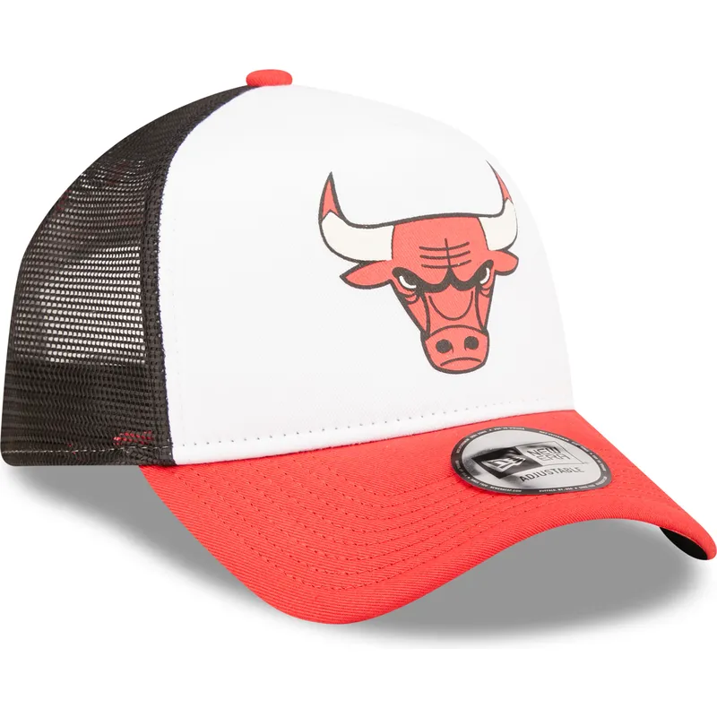 petten-gebogen-rood-snapback-a-frame-team-colour-van-chicago-bulls-nba-van-new-era